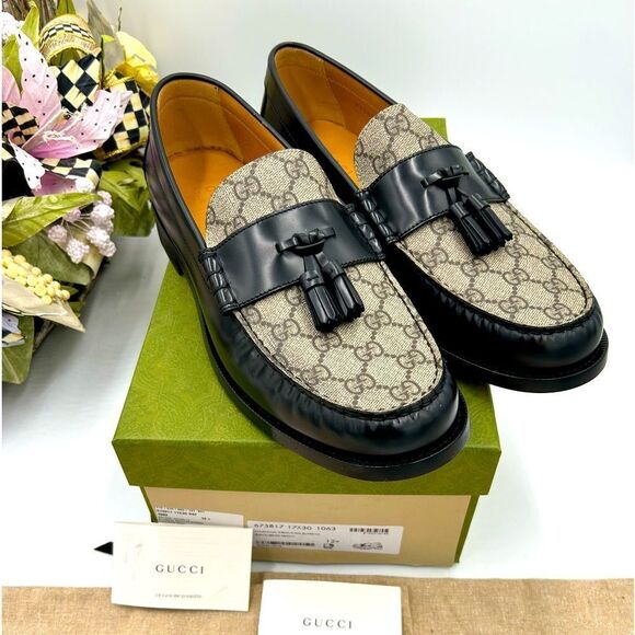 Gucci Other - Men’s Gucci, GG supreme monogram loafers size 12.5 made in Italy